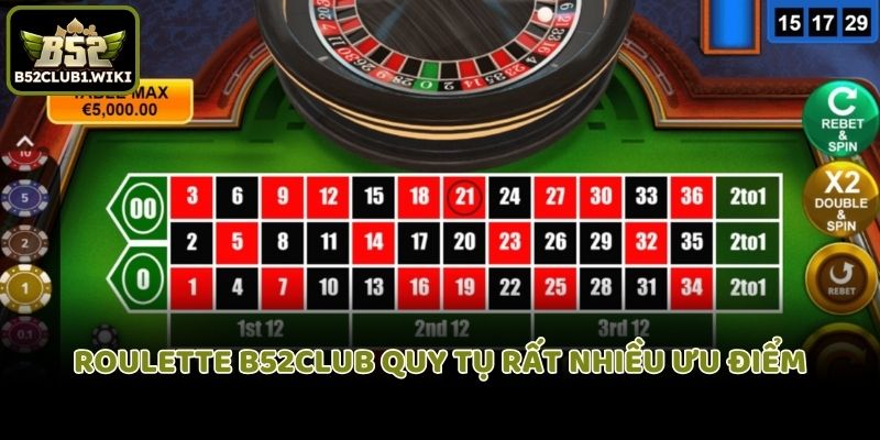 Roulette B52club quy tụ rất nhiều ưu điểm